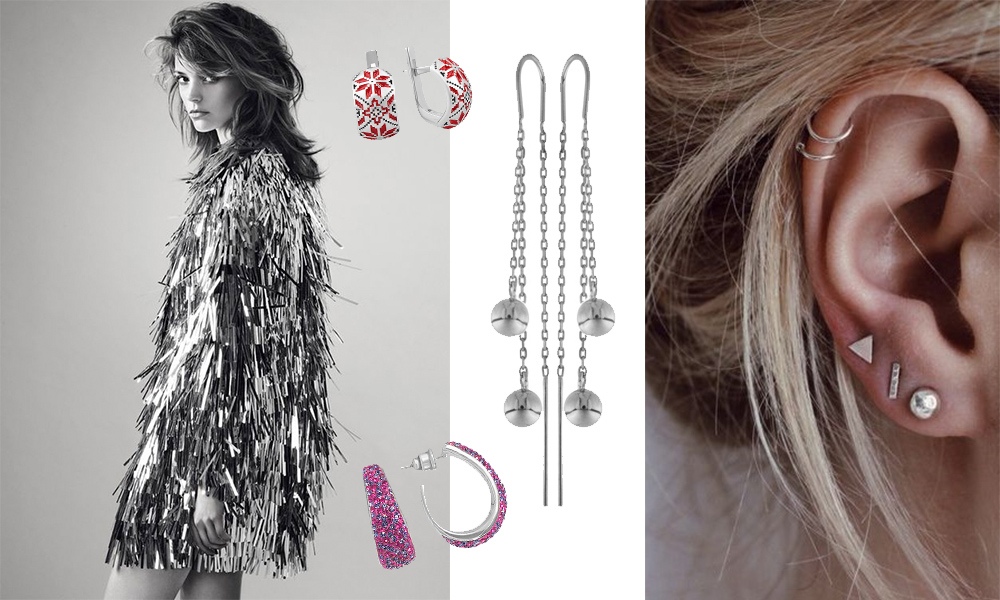 серьги гвоздики