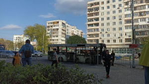 В Самаре на ул. Стара-Загора сгорел пассажирский автобус