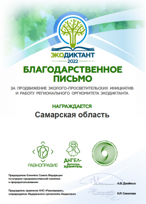 Всего в Самарской области в диктанте приняло участие 149 988 человек, из них призерами стали 55 692 человека.