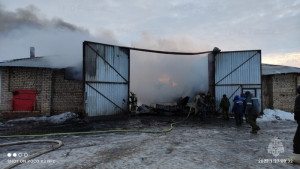 Крупный пожар: в Самарской области сгорела техника в ангаре