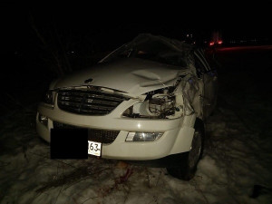 В Сызранском районе трое пострадали в ДТП: перевернулась машина