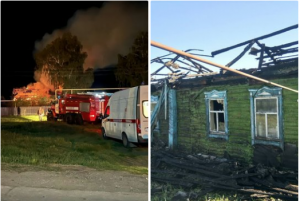 Сотрудник ОВД региона перекрыл подачу бытового газа к горящему дому и вывел из огня человека