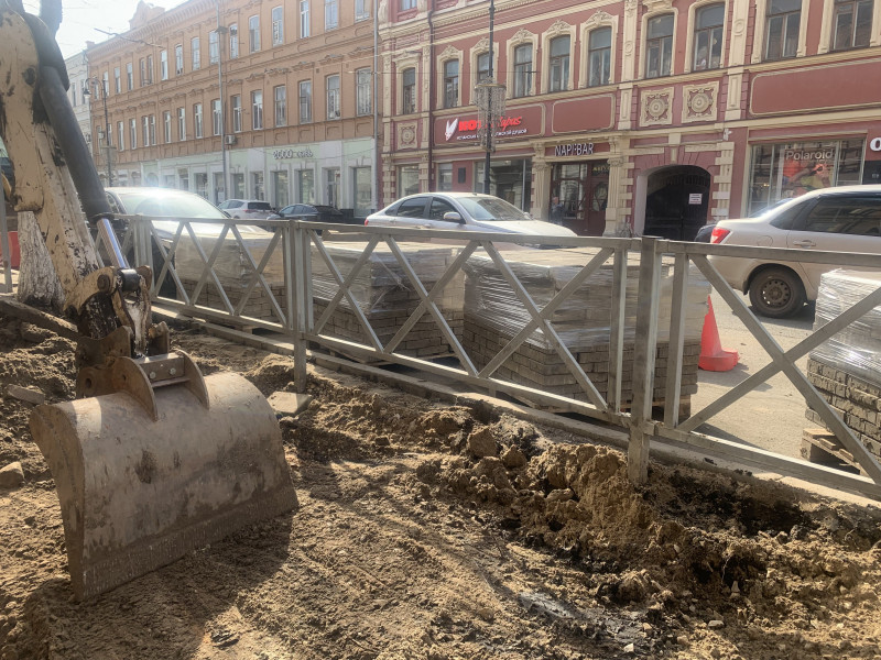 На улице Куйбышева в Самаре начался комплексный ремонт