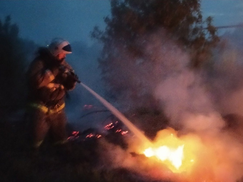 В Красноярском районе за сутки тушили три пожара