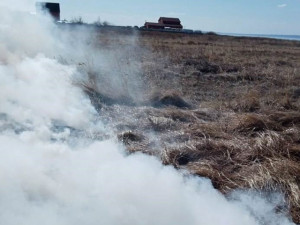 На возгорание сухой травы на территории Приволжского района за сутки выезжали пять раз