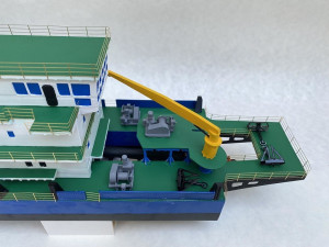 В Самарском политехе создали масштабную модель несамоходного дизельного земснаряда для судостроительного завода