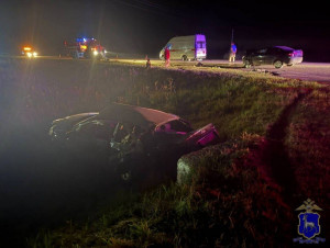 От удара седан съехал в кювет, погиб 39-летний мужчина, который менял колесо автомобиля.