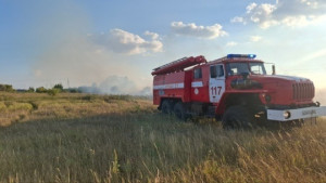 В Богатовском районе на площади 200 квадратных метров горела сухая трава