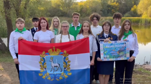 Ребята защищают свой проект «Акваполия» в номинации «Лучший проект по сохранению биоразнообразия водных объектов».