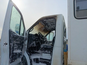 в Большечерниговском районе загорелся грузовой автомобиль ГАЗ