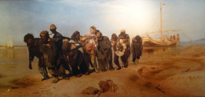 Губернатор Вячеслав Федорищев посетил с супругой выставку "Бурлаки на Волге" в Самаре