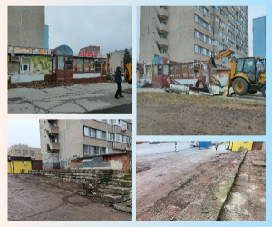 Снесен павильон, в котором продавалась алкогольная продукция