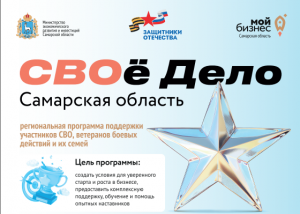 «СВОё дело. Самарская область» — это комплексная программа поддержки участников и ветеранов СВО, боевых действий и членов их семей.