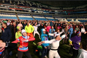 На фитнес-фестивале установлен рекорд по самой массовой фитнес-тренировке.