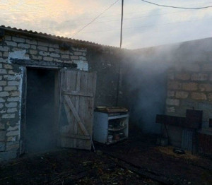 В Красноармейском районе горело сено в надворных постройках