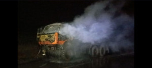 На трассе под Самарой горел КАМАЗ