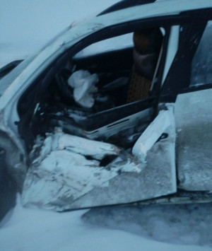 На трассе Самара - Оренбург в Нефтегорском районе произошло столкновение, двое пострадавших