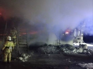 в Кинельском районе горела зерносушилка