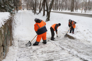 По информации департамента городского хозяйства и экологии, особое внимание коммунальные и дорожные службы уделяют очистке тротуаров, лестничных спусков, пешеходных переходов и остановочных павильонов.