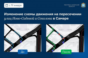 С 15 января 2026 года левый поворот на ул Соколова с ул Ново-Садовая запрещен. Движение только прямо.