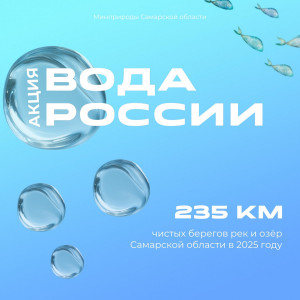 В 2025 году в губернии очищено 235 километров береговой линии рек и озер.