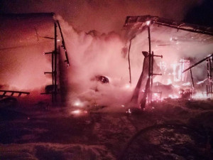 В Безенчукском районе загорелась ферма с овцами и козами