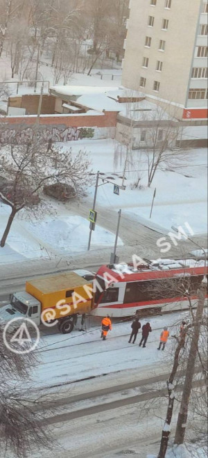 Встало движение трамваев на Ново-Садовой в Самаре