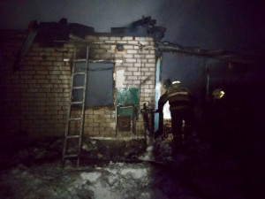 6 февраля при пожаре в селе  Алькино пострадал один человек.