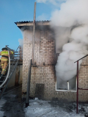 18 февраля утром в Красноармейском районе горела летняя кухня