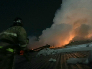 ночью кинельские огнеборцы ликвидировали пожар на площади 150 квадратных метров