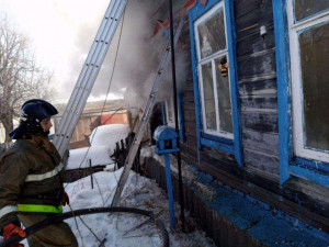 11 марта в селе Новодевичье тушили пожар в частном доме.