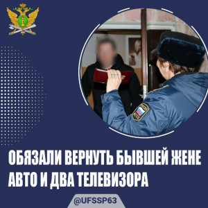 Самарца обязали вернуть бывшей жене авто и два телевизора