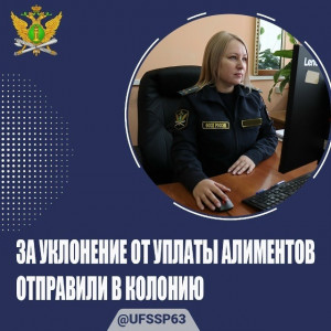 За уклонение от уплаты алиментов тольяттинца отправили в колонию