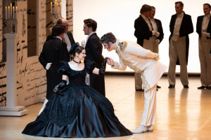 29 марта на сцене САТОБ в рамках  Первого Международного фестиваля оперного искусства «Наследие. Опера» состоялся показ оперы «Евгений Онегин».