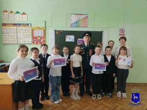 В Кошкинском районе ветеран МВД провел встречу со школьниками