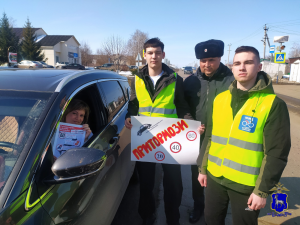 Сотрудники Госавтоинспекции Самарской области совместно со школьниками провели акцию «Притормози»