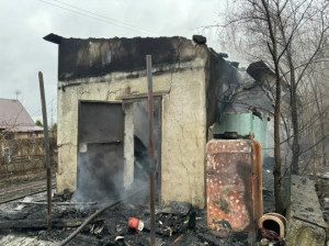 На территории Волжского района произошел пожар, погиб человек