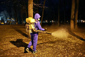 В связи с установившейся теплой погодой и началом сезона активности клещей в Самаре специалисты проводят акарицидную обработку общественных пространств.