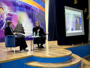 Для учеников школы в Отрадном состоялась встреча с лектором Российского общества «Знание» Андреем Мерзликиным