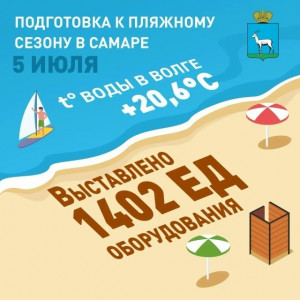 Самарские пляжи преобразились и готовы встречать гостей на все 100%