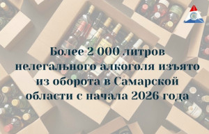 С начала 2026 года специалисты регионального Минпромторга изъяли более 2 000 литров незаконной алкогольной продукции.