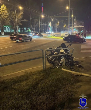 В Октябрьском районе областного центра пострадал мотоциклист