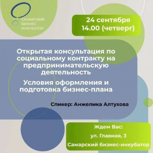 Самарский бизнес-инкубатор приглашает на открытую консультацию